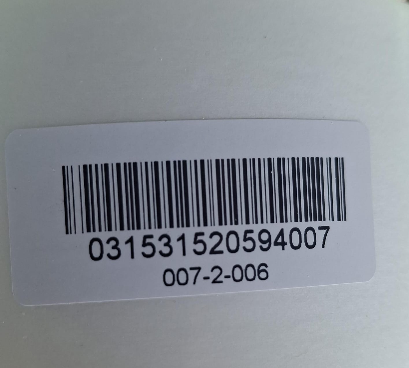 Example identification label on a ParaSeal roll